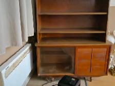 Wooden china cabinet.