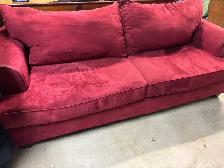 Couch Red Microfibre