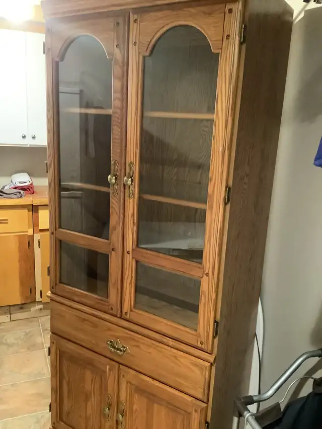 3 piece oak wall unit