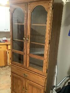 3 piece oak wall unit