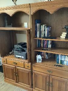 3 piece oak wall unit - Photo 2
