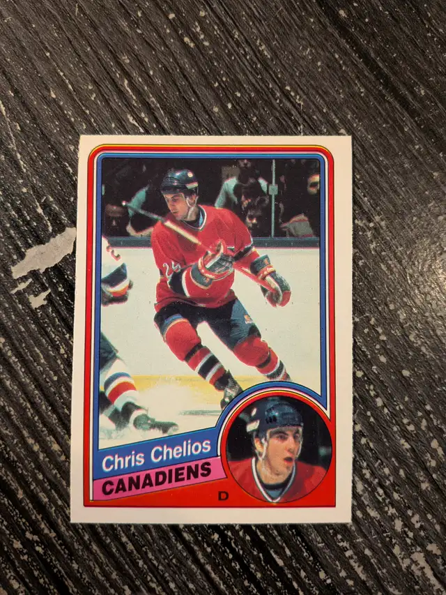 1984/85 opc # 259 Chris Chelios Canadiens Rookie card