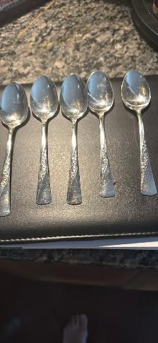 Lot of 12 silver plated tea spoons. - Photo 3