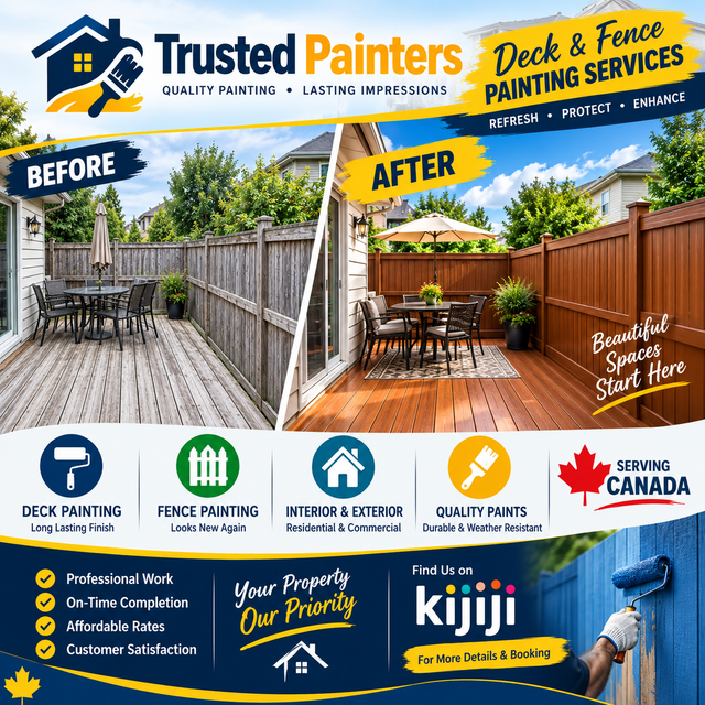 Top quality deck and fence painting services
