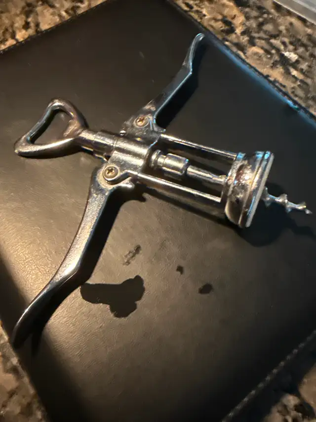 Wine opener and 2 nut crackers