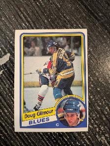1984/85 opc # 185 Doug Gilmour Blues Rookie card
