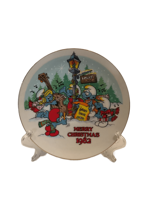 Ganz Bros Smurf Christmas Collectible Plate 1982