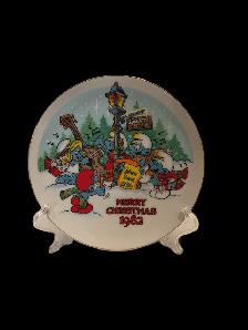 Ganz Bros Smurf Christmas Collectible Plate 1982