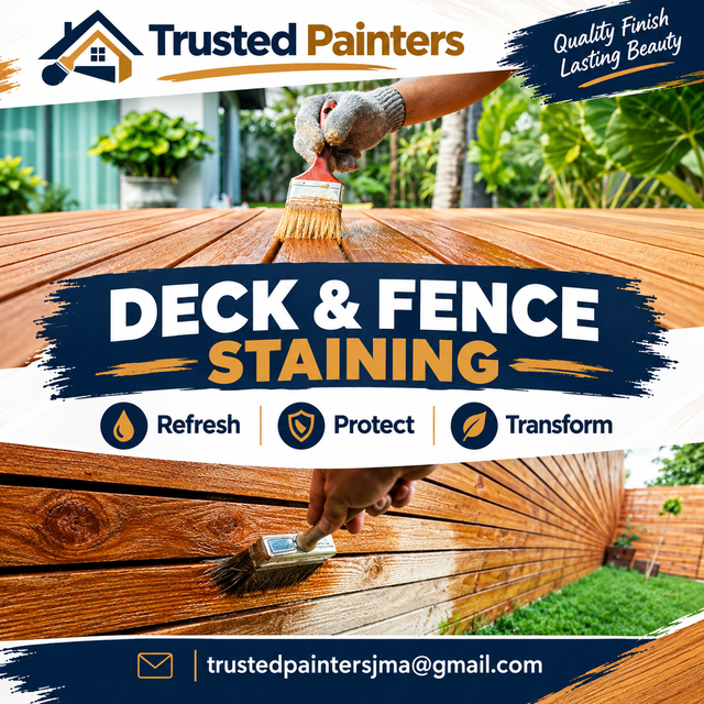Deck  and fence repaint change look