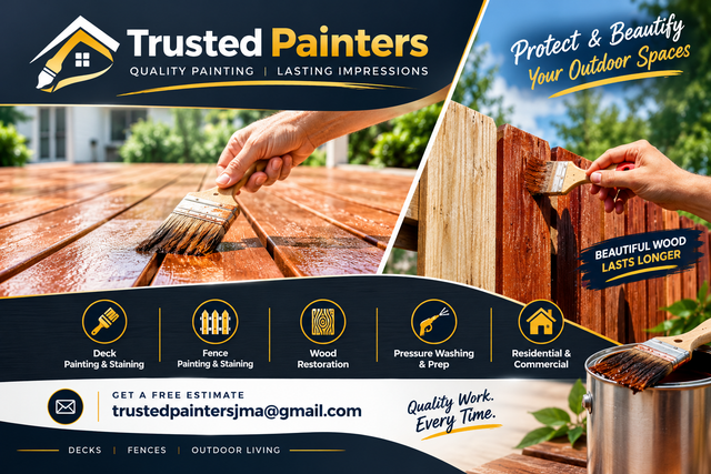 Best quality work Deck fence professional painters