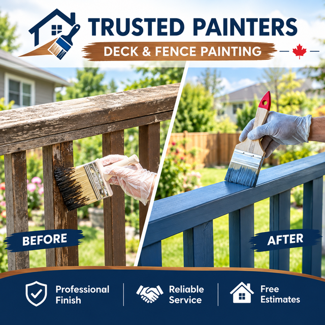 Deck fence professional paints