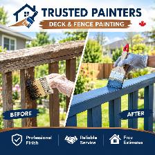 Deck fence professional paints