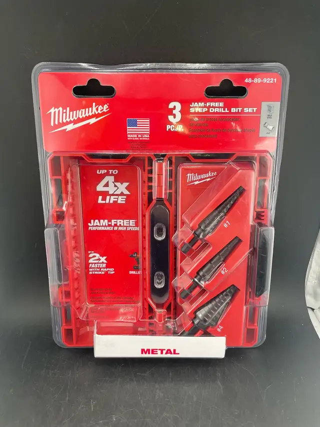 Milwaukee 48-89-9221 3 piece Step Drill bits NEW