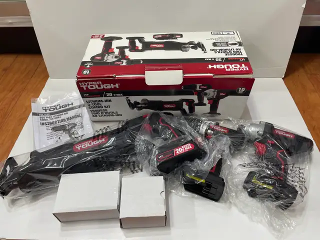 Hyper Tough 20v Tool Kit Drill/Impact/Saw/2xbatt/charger