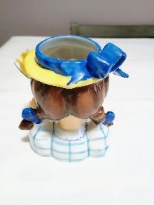 Vintage Vanguard Studios Blue Bonnet Girl Head Bud Vase 1950-196 - Photo 3