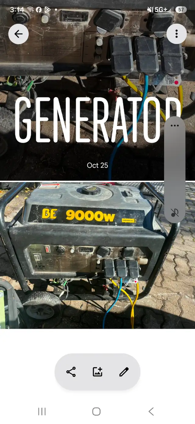 Generator. Electric start