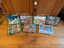 7 COBBLE HILL '1000' PC PUZZLES $5. Each