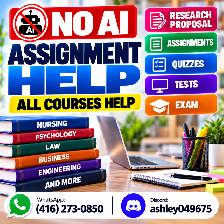 NO AI ASSIGNMENT HELP, RESEARCH PROPOSAL, QUIZZES, TESTS, EXAM #