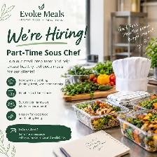 Part-time Sous chef for a meal prep company