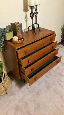 Mid century. TEAK TECK. Buffet, grande table chevet , commode, d - Photo 4