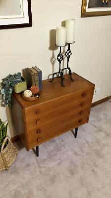 Mid century. TEAK TECK. Buffet, grande table chevet , commode, d - Photo 9