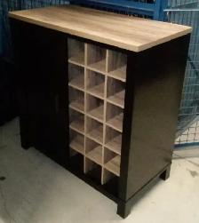 Wine storage cupboard in good condition.