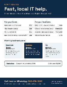 computer repair, wifi help, virus removal, tech support, laptop