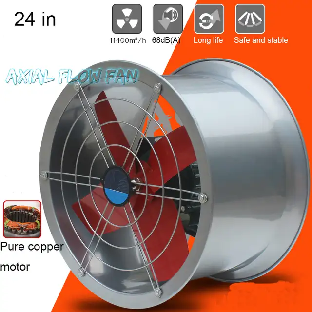 220V 24in Explosion-Proof Axial Cylinder Pipe Exhaust Fan 022603