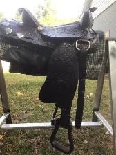 MAGNIFIQUE SELLE WESTERN , MANTEAUX ET SANGLES - Photo 3