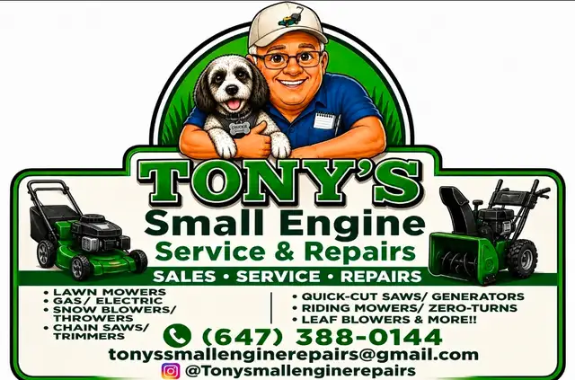 Tony's Small Engine Sales- Service and Repairs