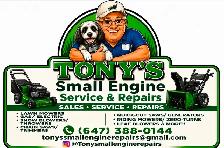 Tony's Small Engine Sales- Service and Repairs