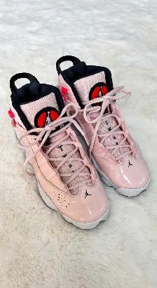 Nike Air Jordan 6 Rings GS Atmosphere Pink Patent 6.5Y Womens 8