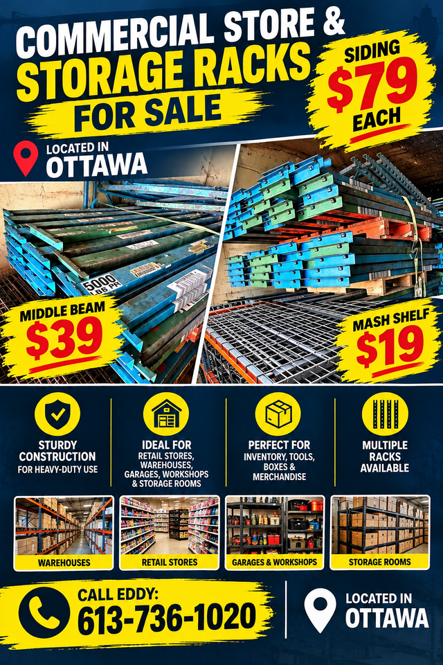 Commercial Store & Storage Racks for Sale: Ottawa