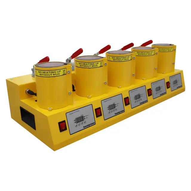 11oz 5 Station Yellow Mug Heat Press Print transfer 110014