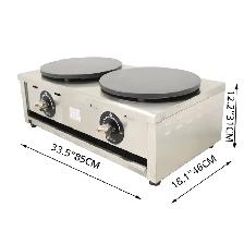 Crepes Maker Pancake Machine Griddle Double Head LP Gas 134042 - Photo 3