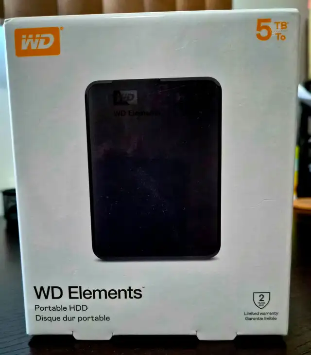 WD Elements 5TB Portable HDD - NEW,  Sealed Box