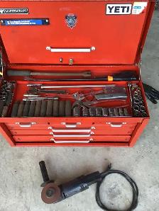 MECHANICS TOP TOOLBOX, FULL OF TOOLS, SAE & METRIC