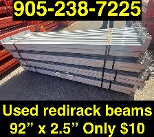 Used RediRack beams 92" long x 2.5" thick