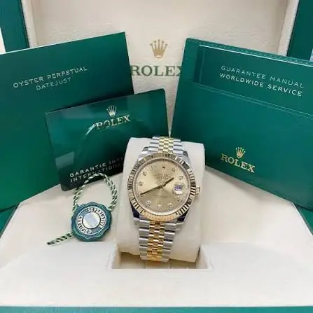 Rolex DateJust 2 Tone 41 MM with Factory Diamonds
