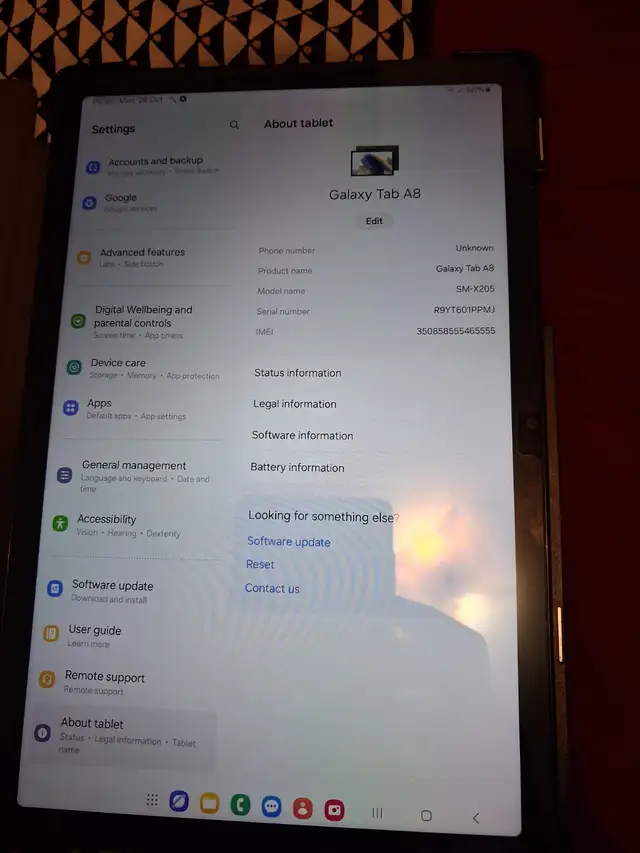 Samsung Galaxy Tab A8 10.5 SM-X205 en tres bonne etat   etui