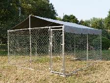 Heavy-Duty 10×10×6 ft Outdoor Dog Kennel w/ UV Canopy - Photo 2