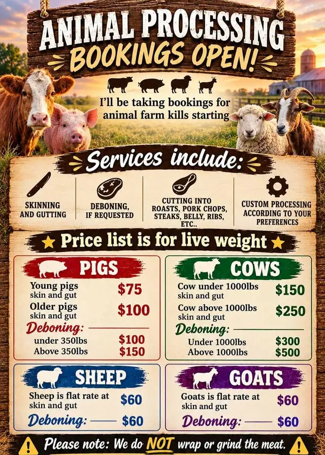 animal processing Service