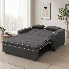 Sale on Fabric Upholstered Sleeper Sofa With Built-In USB Ports
