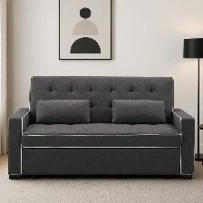 Sale on Fabric Upholstered Sleeper Sofa With Built-In USB Ports - Photo 2