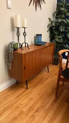 Mid century. TEAK TECK meuble. Crédence, buffet, bar, vaisselier - Photo 8