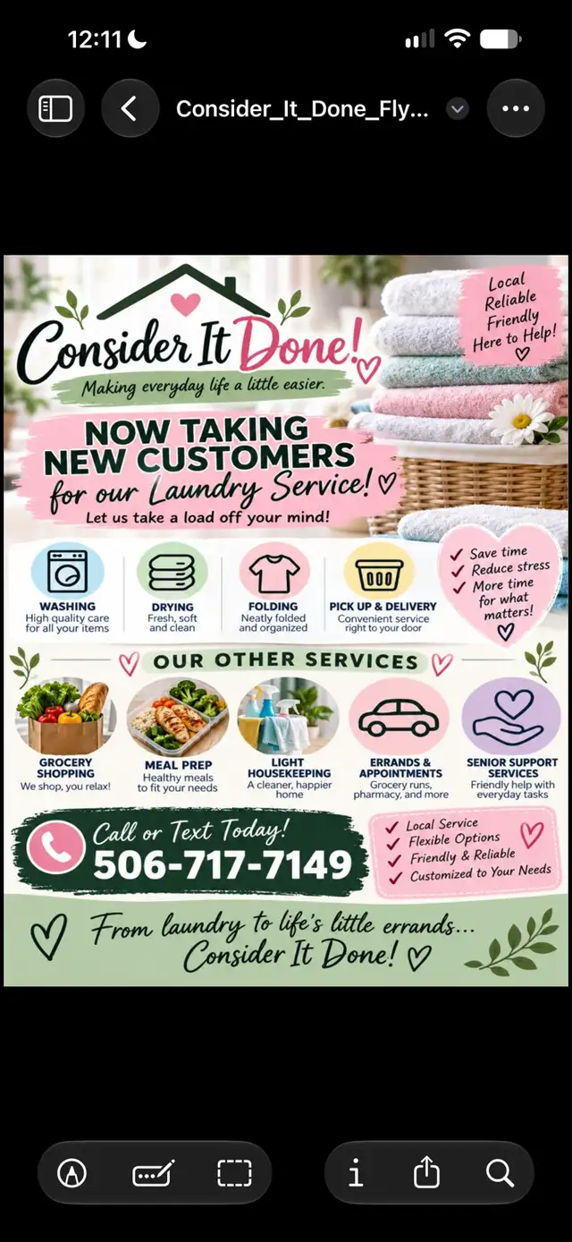 Consider It Done Laundry and Errand Services