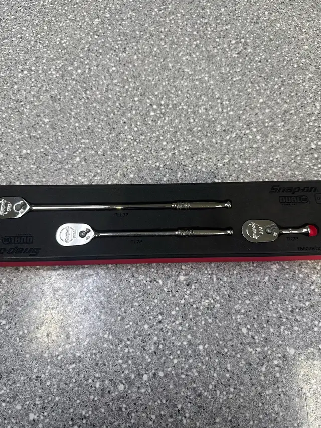 Snap On 103RT01FR 1/4" Drive 3 Piece Chrome Ratchet Foam Set