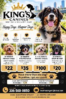 KING’S CANINES – DOG  WALKING & PET CARE