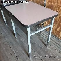 Grey Steel Height Adjustable Student Work Table Desk 27' x 20'