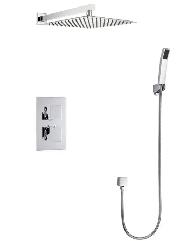 2 Way Thermostatic Shower Sets, Chrome or Black - Clearance !